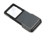 Carson 5x MiniBrite LED Lighted Slide-Out Aspheric Magnifier with Protective Sleeve PO-55 PO-55MU
