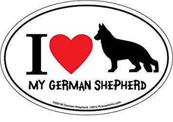 Prismatix Decal I Love My German Shepherd