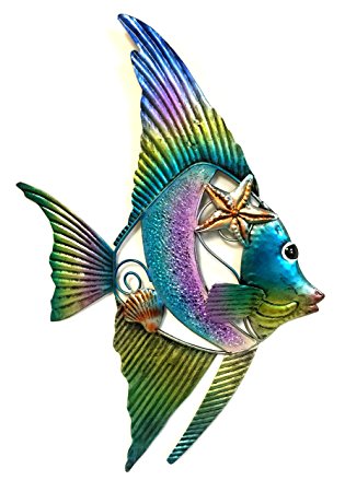 Bejeweled Display® Fish w/ Glass Wall Art Plaque & Home Decor