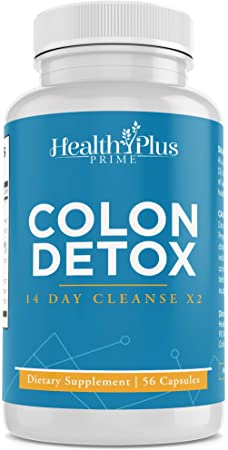 Colon Detox Cleanse x2 - Supports Detox Cleanse & Increased Energy Levels, 14 Day Quick Cleanse (56 Capsules) Enough for Two 14 Day Cleanses | Best for Colon Health