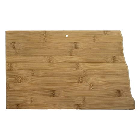 Totally Bamboo 20-7996ND North Dakota State Shaped Bamboo Serving & Cutting Board,