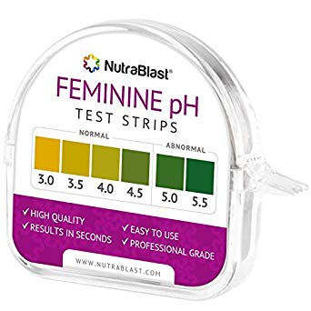 Nutrablast Feminine pH Test Strips 3.0-5.5 | Monitor Vaginal Intimate Health & Prevent Infections | Easy to Use & Accurate Women’s Acidity & Alkalinity Balance pH Level Tester Kit (100 Tests Roll)
