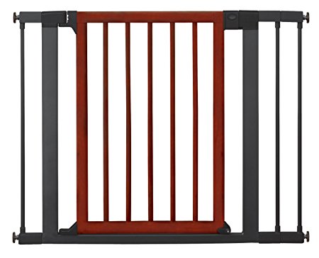 Munchkin 31283 Wood Steel Designer Gate (Dark Wood/Silver)