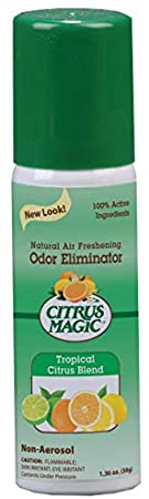 Odor Eliminating Air Freshener Spray by Citrus Magic - 1.5 oz, Tropical Citrus Blend