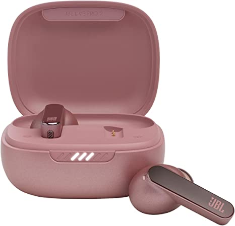 JBL Live Pro TWS 2: 40 Hours of Playtime, True Adaptive Noise Cancelling, Smart Ambient, and Beamforming mics (Pink)