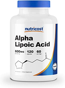 Nutricost Alpha Lipoic Acid 600mg Per Serving 120 Capsules, 60 Servings - Veggie Caps, Non-GMO