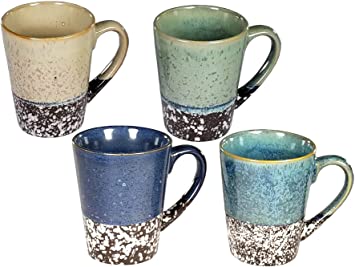4 pc Multi Color 11 Oz Coffee Mug Set (Multi Color 3)