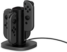 GameWill Joycon Charging Dock FAST Charging Stand for Nintendo Switch Joy Con Controllers (Black)