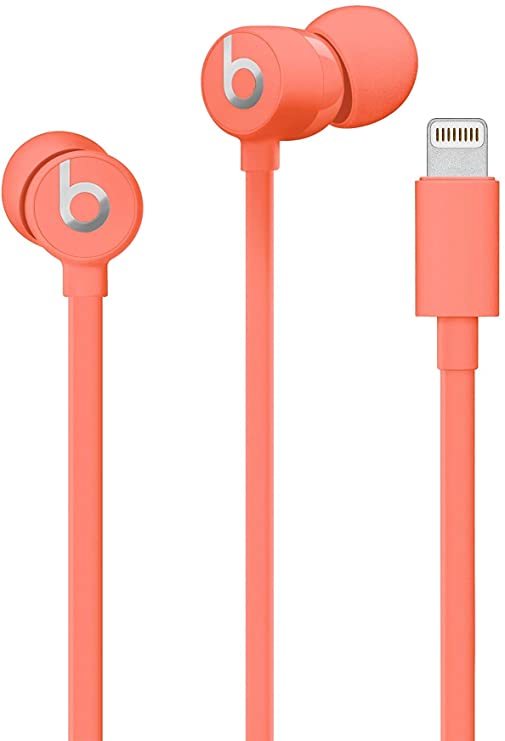 Beats urBeats3 Earphones with Lightning Connector – Coral (Renewed)