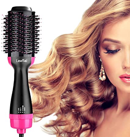 Upgraded Hot Air Hair Brush for Women,One-Step Hair Dryer and Volumizer Hot Air Brush, 3-in-1 Negative ion Straightening Brush Salon and Curly Hair Comb Reduce Frizz and Static