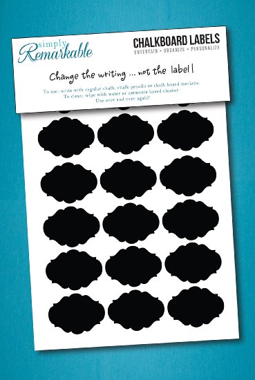 Chalkboard Labels - 48 Small Fancy Ovals - Chalk Labels  Removable Rewriteable Simply Remarkable Organize Personalize and Entertain with style and simplicity Light long lasting Material - Made in the USA