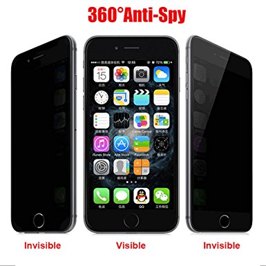 Onemax Privacy Anti-Spy Screen Protector Tempered Glass 9H Hardness for iPhone 6 / iPhone 6s