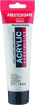 Amsterdam ACRY.Paint PEARLWHITE, Pearl White, 120 ml (Pack of 1)