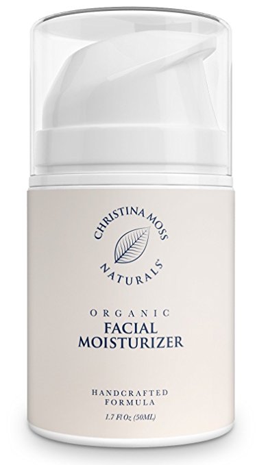 Facial Moisturiser, Organic and 100% Natural Face Moisturising Cream for Sensitive, Oily or Severely Dry Skin - Anti-Aging and Anti-Wrinkle, for Women and Men. By Christina Moss Naturals.