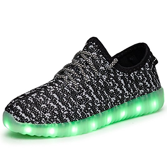 Joansam 7 Colors LED Luminous Unisex Sneakers Men & Women USB Charging Light Colorful Glowing Leisure Shoes Sprot Shoes
