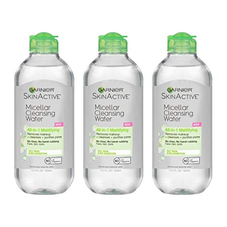 Garnier SkinActive Micellar Cleansing Water for Oily Skin,  3 Count