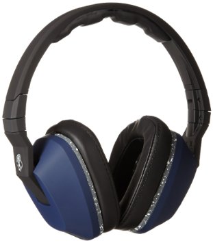 Skullcandy Crusher Headphones with Built-in Amplifier and Mic, Black Blue and Gray