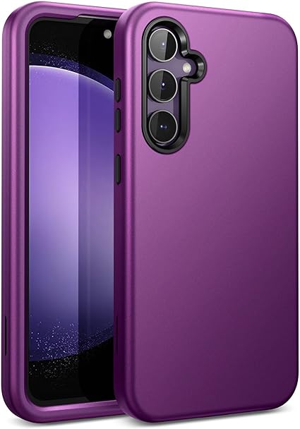 WeLoveCase for Samsung Galaxy S23 FE Case, 3 in 1 Full Body Heavy Duty Protection TPU Bumper Cover for Samsung Galaxy S23 FE, Purple