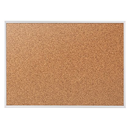 Quartet Cork Bulletin Board, 4 x 3 Feet, Corkboard, Aluminum Frame (2304)