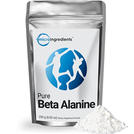 Micro Ingredients Pure Beta Alanine Powder - Improve Muscle Strength (250 gram / 8.82 oz)