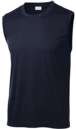 Joe's USA Men's Sleeveless Athletic Tee Shirt. Sizes XS-4XL