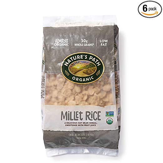Nature’s Path Millet Rice Sweetened with Fruit Juice, Healthy, Organic, Gluten-Free, 32 Ounce Bag (Pack of 6)