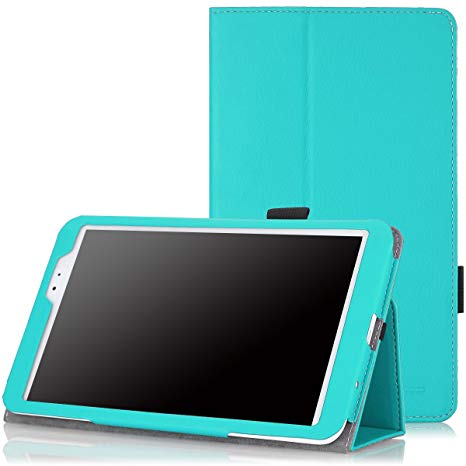 MoKo LG G Pad 8.3 Case - Slim Folding Cover Case with Built-in Hand Strap & Stylus Pen Loop for LG G Pad 8.3 Inch V500/V510/VK810 Verizon 4G LTE Tablet, Light BLUE (With Smart Cover Auto Wake / Sleep)