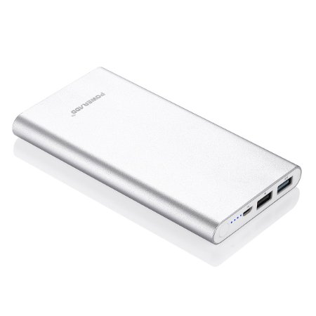 Auto-detectPoweradd Pilot 2GS 10000mAh Dual-Port Portable Charger Power Bank for iPones iPads iPods Samsung Galaxy series most other Phones and Tablets-Silver
