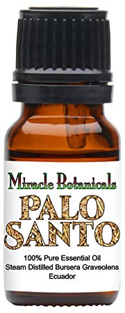 Miracle Botanicals Wildcrafted Palo Santo Essential Oil - 100% Pure Bursera Graveolens - 5ml, 10ml, 30ml Sizes - Therapeutic Grade - 10ml