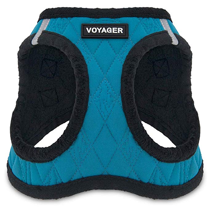 Voyager Step-in Plush Dog Harness - Soft Plush, Step in Vest Harness for & Medium Dogs by Best Pet Supplies, Inc, Inc. - Turquoise Plush, Small (Chest: 14.5" - 17")