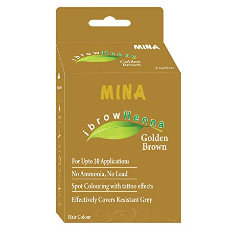 Mina Eyebrow Henna Golden Brown Regular Pack & Tinting Kit For Brow Dye