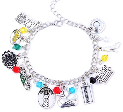 A Sticker Shop Friends Charm Bracelet (Cute Box) Included - Friends Merchandise TV Show Costume Jewelry Gifts for Women, Gift for Girlfriend, Valentine with Box