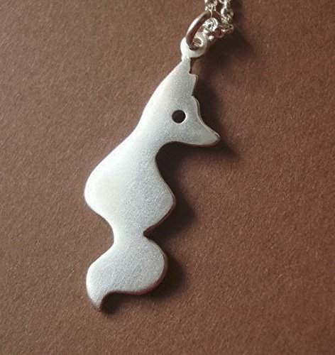 Fox Necklace in Sterling Silver Vixen silver fox pendant animal necklace animal jewelry