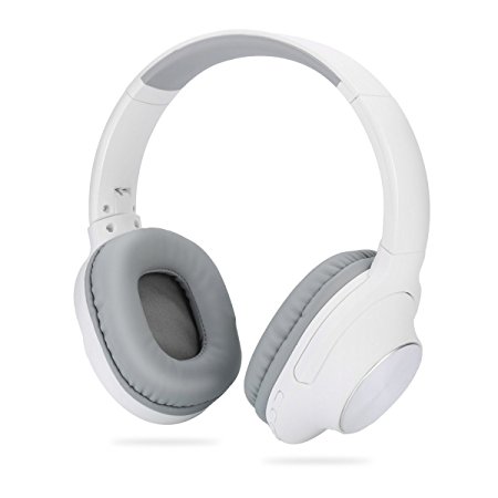 Excelvan Wireless Headphones Bluetooth Over Ear Foldable Noise Isolating Headphones Portable for Men Women, with TF Port, FM, Mic and Volume Control for Tablet ipad iphone Smartphone (White)