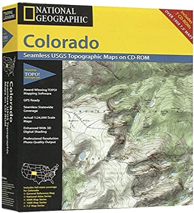 National Geographic TOPO! Colorado Map CD-ROM (Windows)