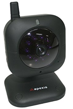 Apexis APM-J012-WS Wireless/Wired IP/Network Camera with 10 Meter Night Vision and 6mm Lens (42° Viewing Angle) - Black