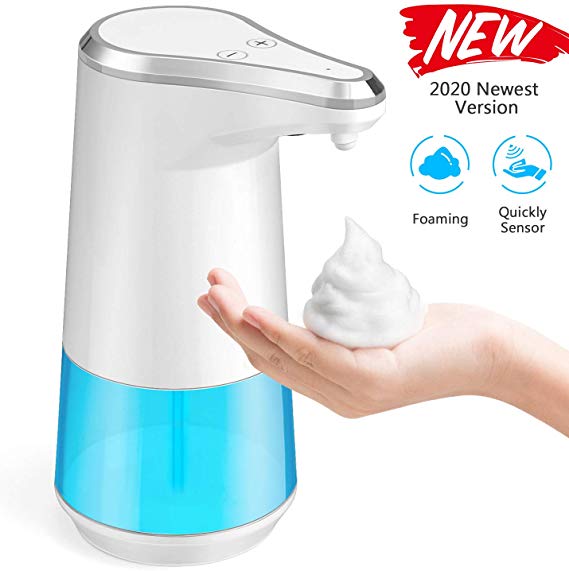 AMEIEEKL Automatic Soap Dispenser Premium Electric Touchless Foaming Soap Dispensing Infrared Motion Sensor Dish Liquid Hands-Free Auto Hand Suitable, w/Adjustable Soap Dispensing Volume Control Dial