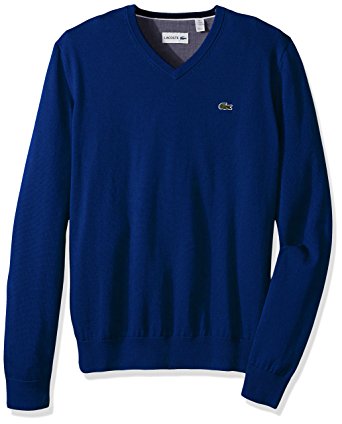 Lacoste Men's Seg 1 Cotton Jersey V-Neck Sweater, Ah0347-51