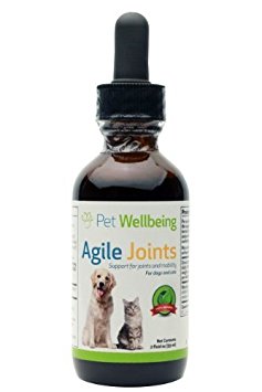 Pet Wellbeing - Agile Joints for Cats - A Natural, Herbal Supplement for Arthritis and Joint Support - 2 oz/59 ml Liquid Bottle