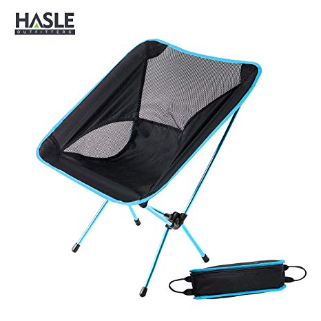 HASLE OUTFITTERS Camping Chairs, Ultralight Chairs, Moon Leisure Chair, Folding camping chair for Travel, Picnic, Beach, Fishing.