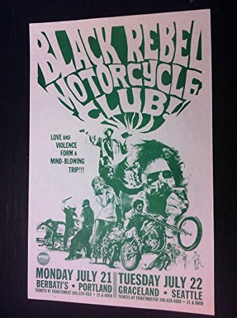Black Rebel Motorcycle Club Brian Jonestown Massacre Northwest Concert Poster