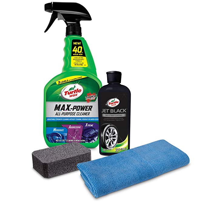 Turtle Wax 50757 Jet Black Tire & Trim Coating Kit, 48. Fluid_Ounces