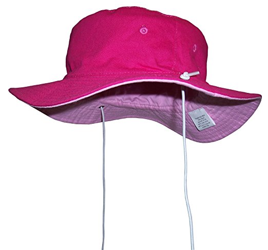 Sun Caps TM N'Ice Caps Unisex Kids Reversible and Adjustable Cotton Twill Aussie Hat