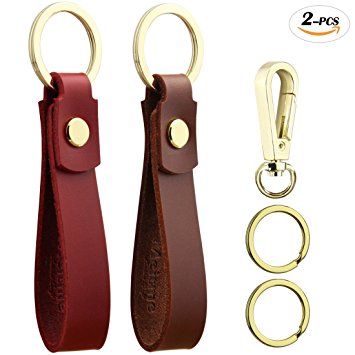 Genuine leather Keychain,Custom Keychain Leather Key holder,Work Office Keychain Style 02