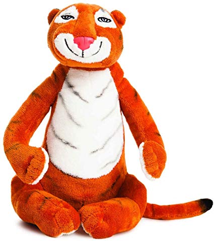 AURORA 60142 The Tiger Who Came to Tea Soft Toy, 10.5-inches, Black, Character from The Book, Orange and White
