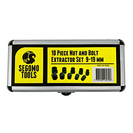 Segomo Tools Lug Nut and Bolt Extractor Removal Metric and SAE Socket Tool Set 9-19mm