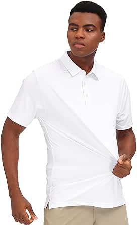 MIER Men's Golf Polo Shirt Short Sleeve Sun Protection Outdoor Sport Shirts Quick Dry