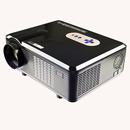 LED Projector,ELEGIANT 3000 Lumens HD LED Projector Home Theater Native 720p Support 1080p Video Projector HDMI / VGA/ USB/ AV /DTV for Movie Business Cinema Theather