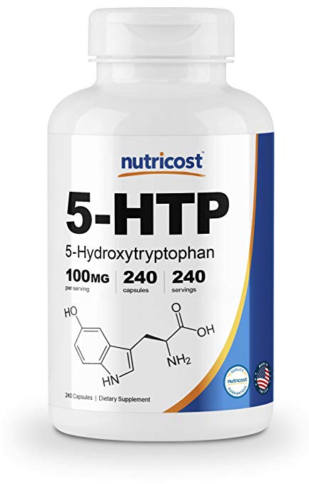 Nutricost 5-HTP 100mg, 240 Capsules (5-Hydroxytryptophan) - Veggie Caps, Gluten Free, Non-GMO