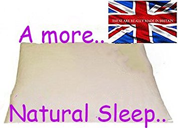 ORGANIC BUCKWHEAT HUSK PILLOW - KING SIZE ,30" X 20",(76 x 51 cm)4.2 KILO,BRITISH ETHICALLY MADE on NORTH YORKSHIRE MOORS by The ORIGINAL 1996 DESIGNER- "YOUR USUAL PILLOW IS AS MUCH GOOD AS A PAPER BAG IN A STORM" VERIFIED REVIEW. OUR PILLOWS AND MATTRESSES COMPLY WITH BS5852 FIRE SAFETY REGULATIONS NATURALLY, THE AMAZING HUSKS EXTINGUISH FLAMES WITHOUT TOXIC FLAME RETARDANTS - HOW WONDERFUL IS THAT? NOTHING NASTY OR TOXIC IN ANY PART OF YOUR BRILLIANT ORGANIC PILLOW, THANKS TO MOTHER NATURE